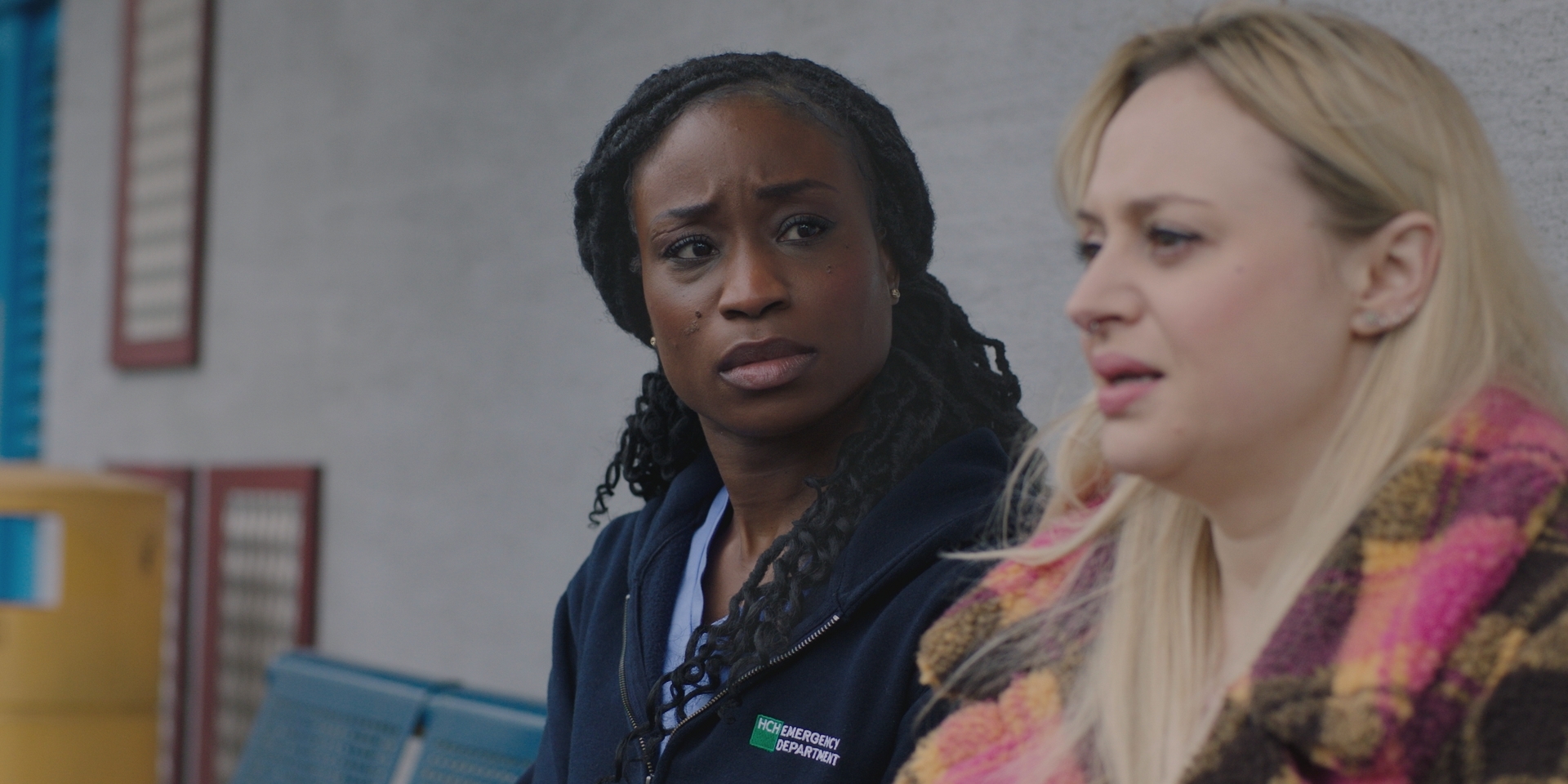 Nicole opens up to Ngozi as they both sit outside the hospital.