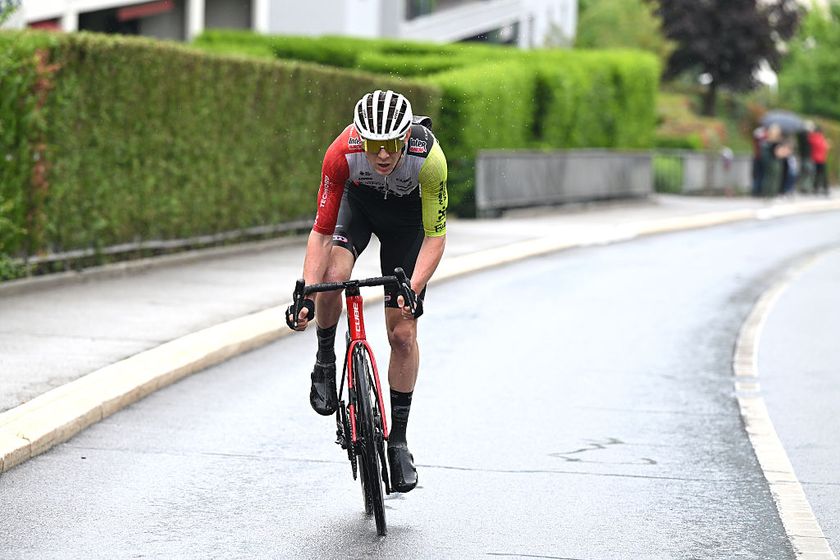 THYON 2000, SWITZERLAND - MAY 03: Louis Barre of France and Team Intermarche - Wanty attacks during the 78th Tour De Romandie 2025, Stage 4 a 128.3km stage from Sion to Thyon 2000 (2091m) / #UCIWT / on May 03, 2025 in Thyon 2000, Switzerland. (Photo by Dario Belingheri/Getty Images)