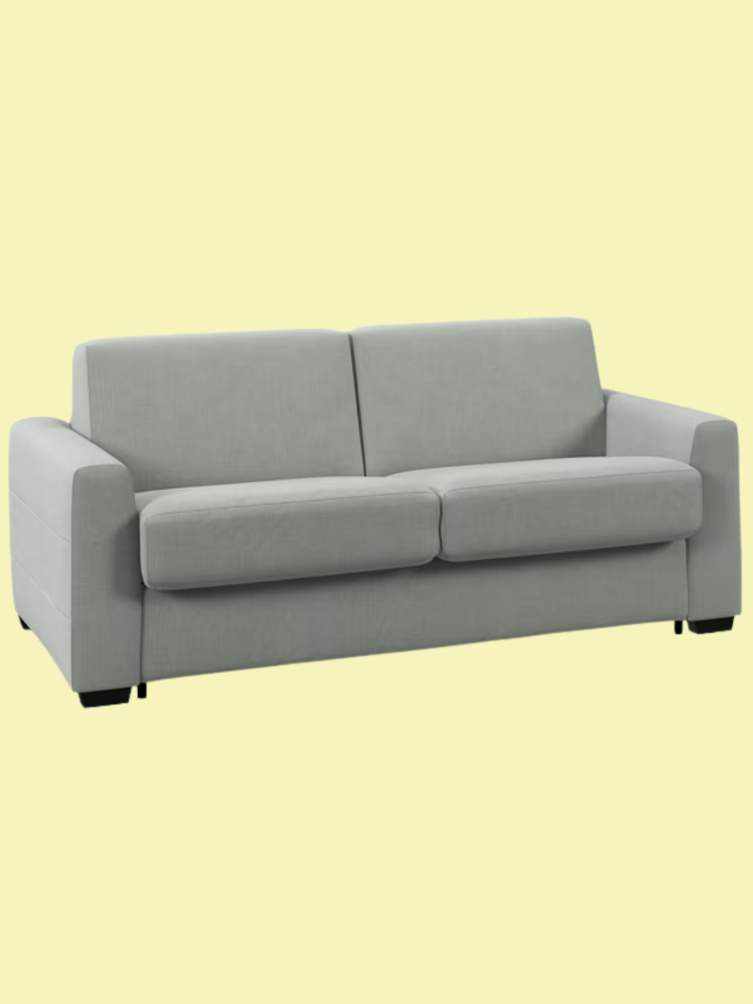 A mint green three-seater sofa bed from John Lewis