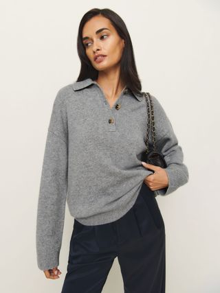 Brooklyn Cashmere Polo Sweater