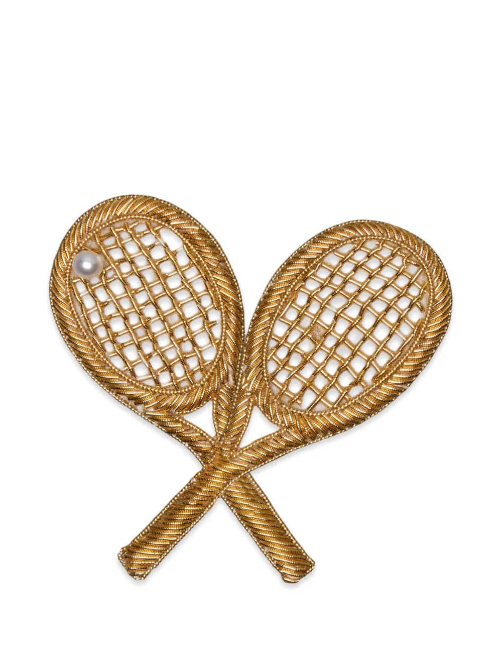 Thom Browne Tennis-Racket Brooch | One Size