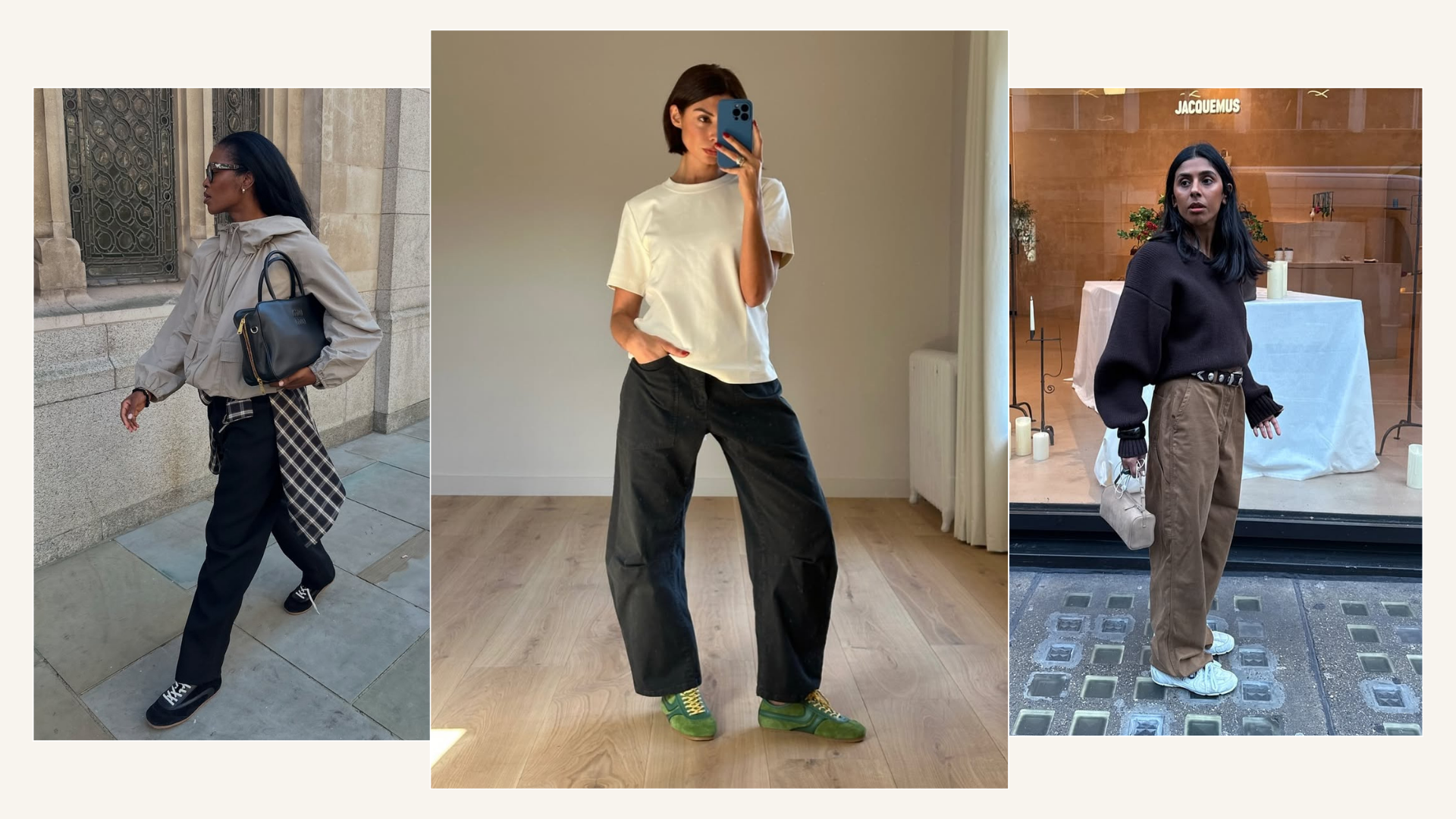 @nlmarilyn, @smythsisters, @monikh wear jeans and trainers spring outfits