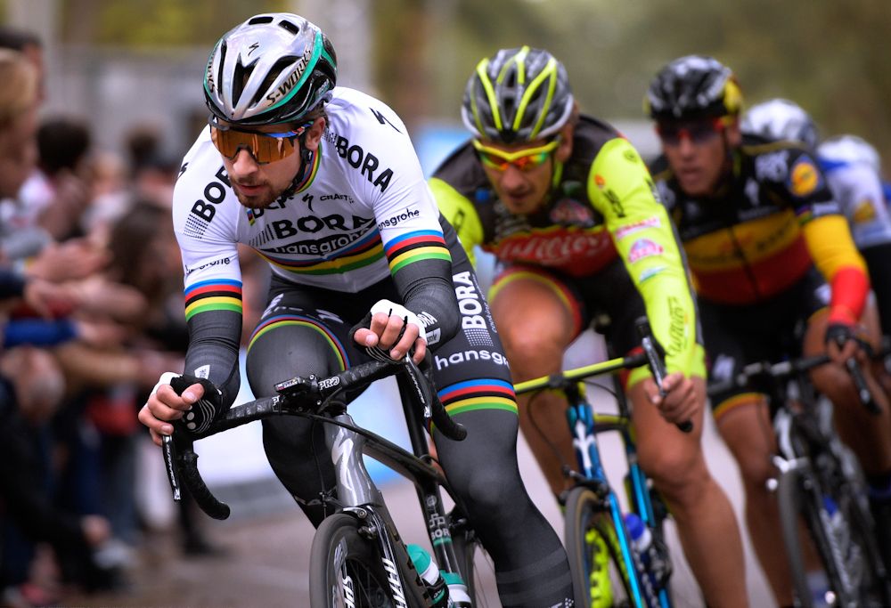 Peter Sagan gets serious at the 'Tom says Thanks' event