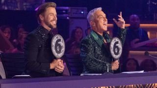 Derek and Bruno giving 6's to a dance.