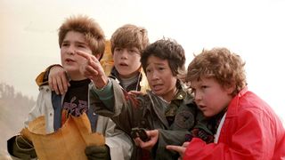 Corey Feldman, Sean Astin, Ke Huy Quan and Jeff Cohen in The Goonies