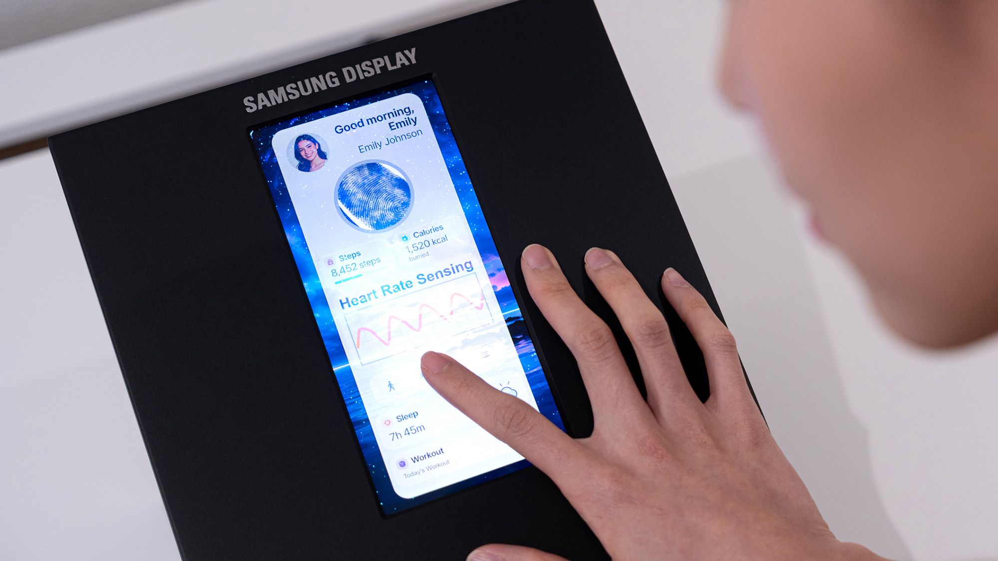 Samsung shows off its latest OLED phone displays — including one that comes with health sensors built in