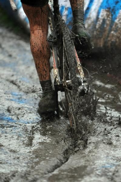 Sloppy, muddy conditions kept the mechanics busy throughout the race.