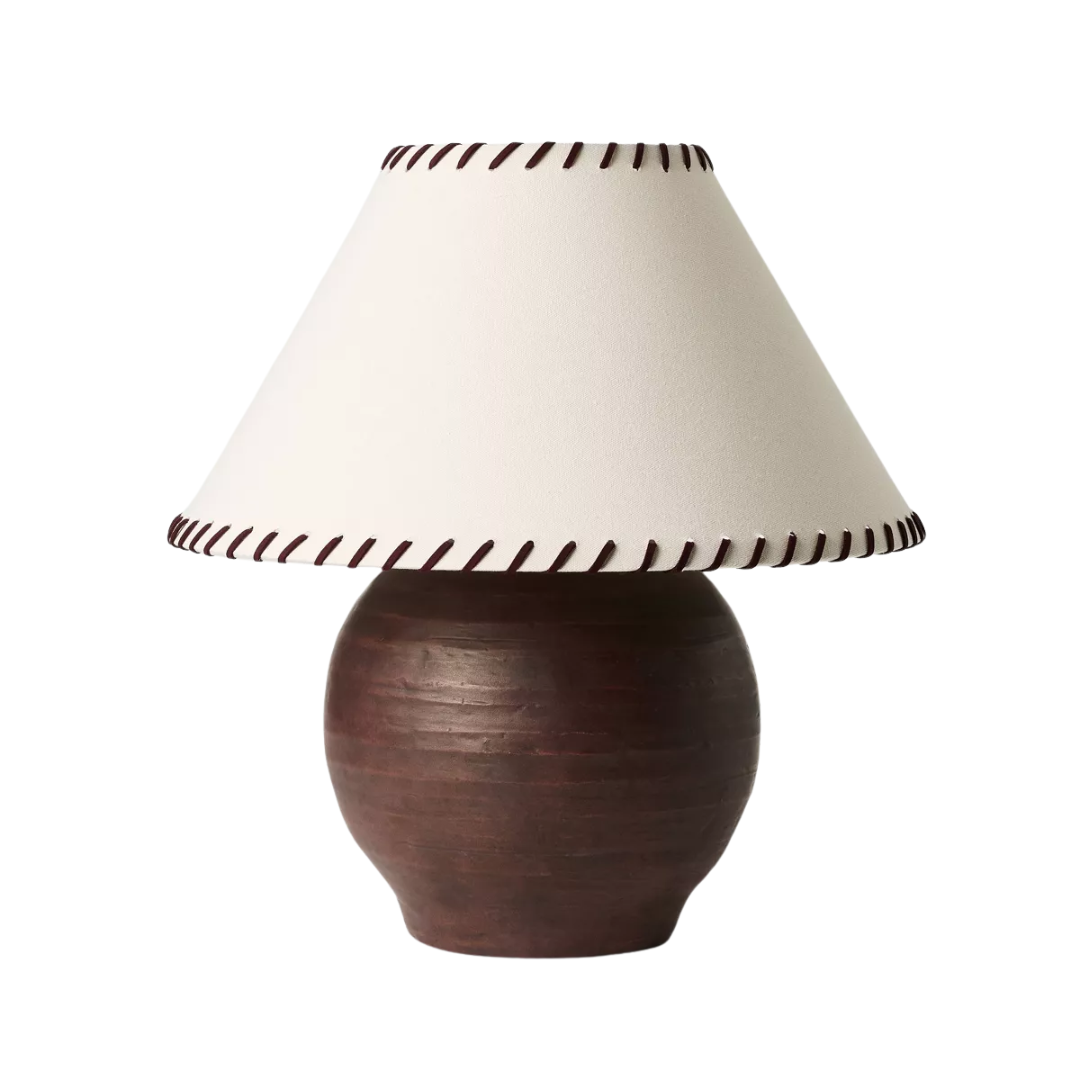 Whipstitched table lamp