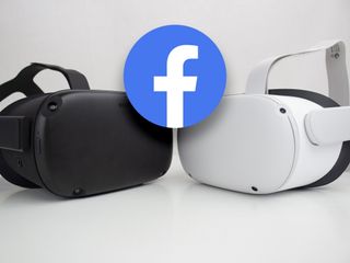 Oculus Quest 2 Facebook Logo Angled