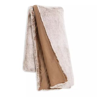 Habitat Fur Tipped Throw - Brown