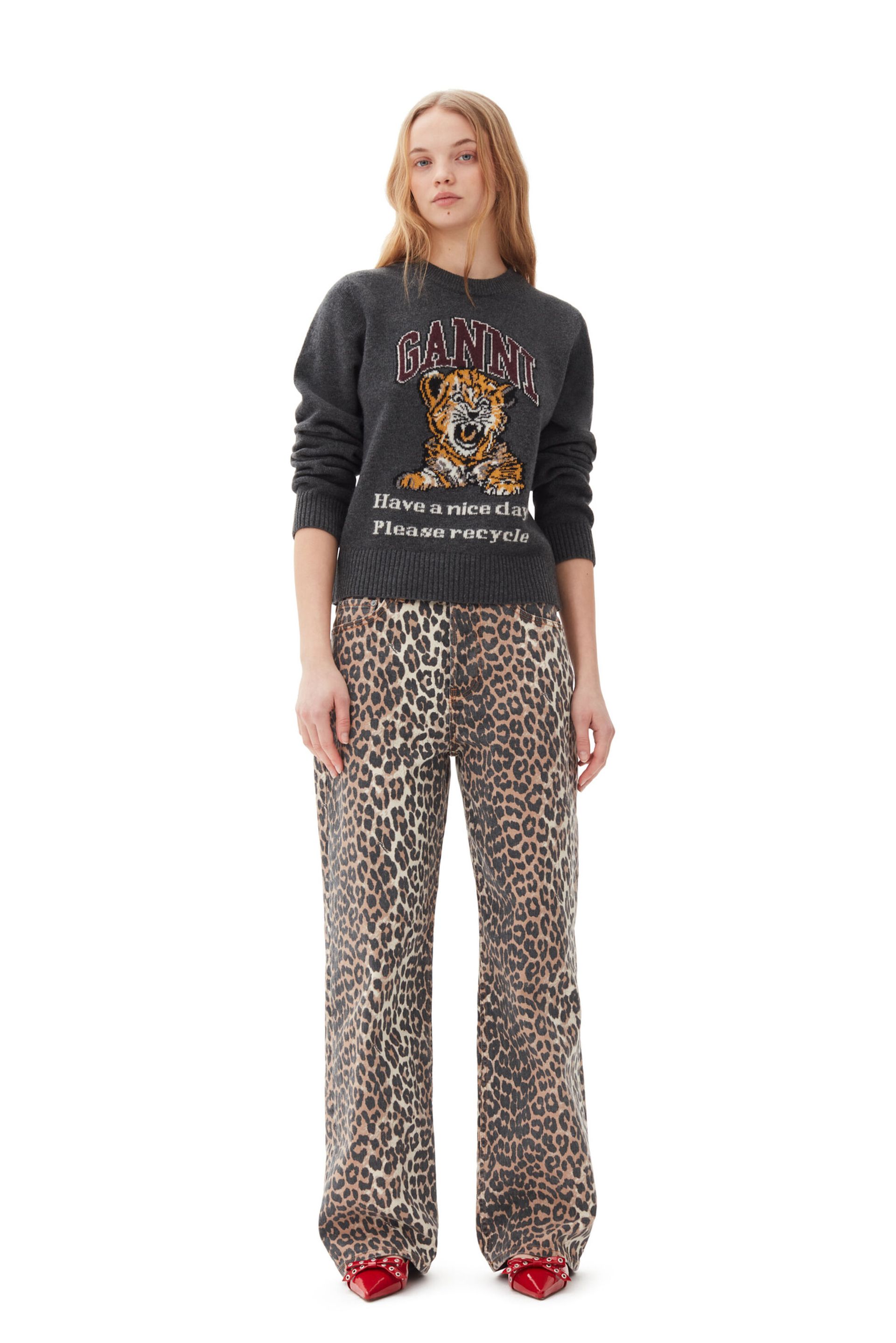 Leopard Printed Izey Jeans