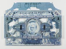 Blue money artwork