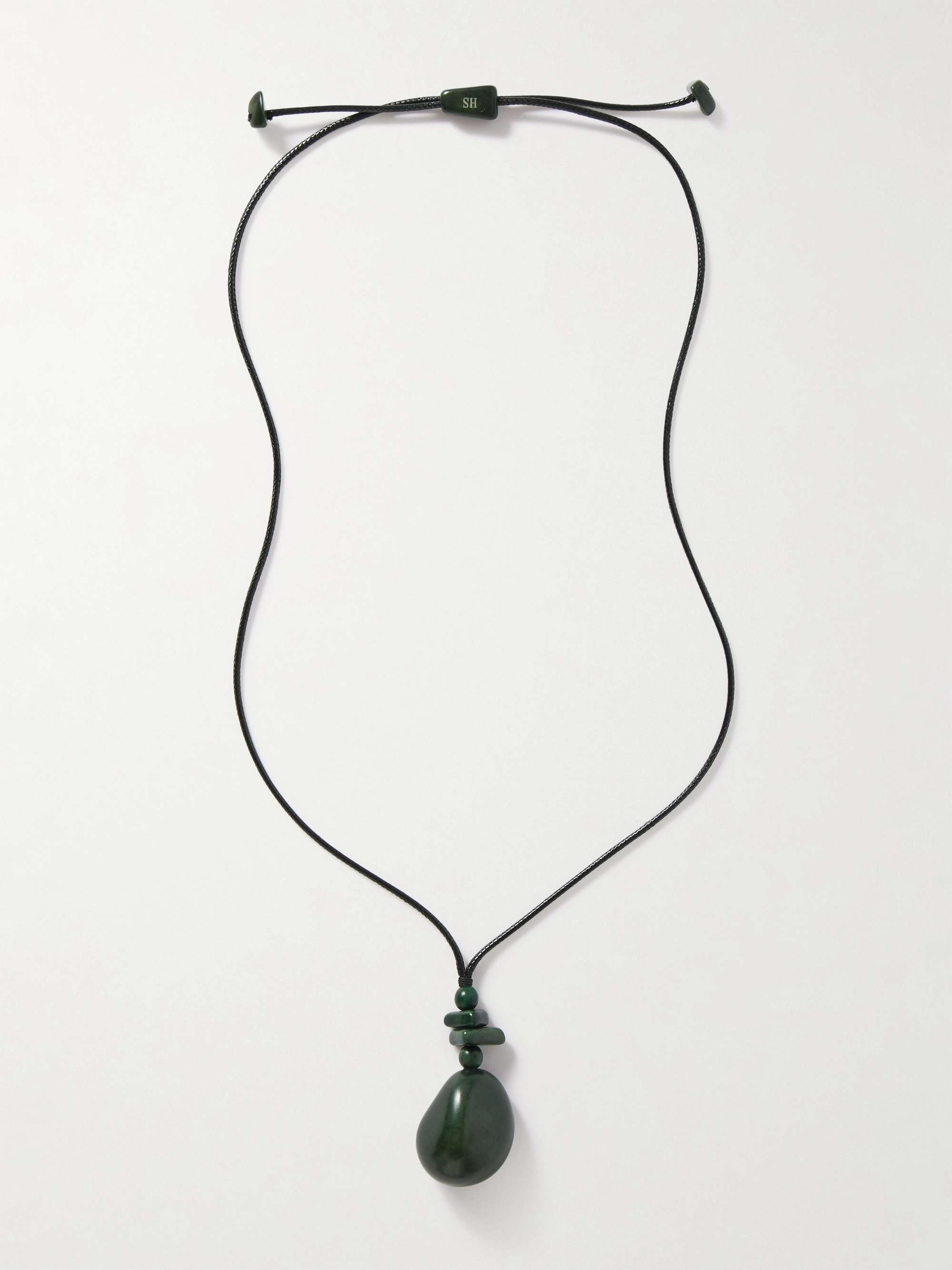 pendant tagua and leather necklace