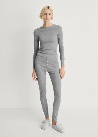 Ribbed Knit Trousers - Women | Mango United Kingdom