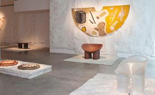 The idea behind the exhibition design is to offer a more domestic, textured environment to present the collection