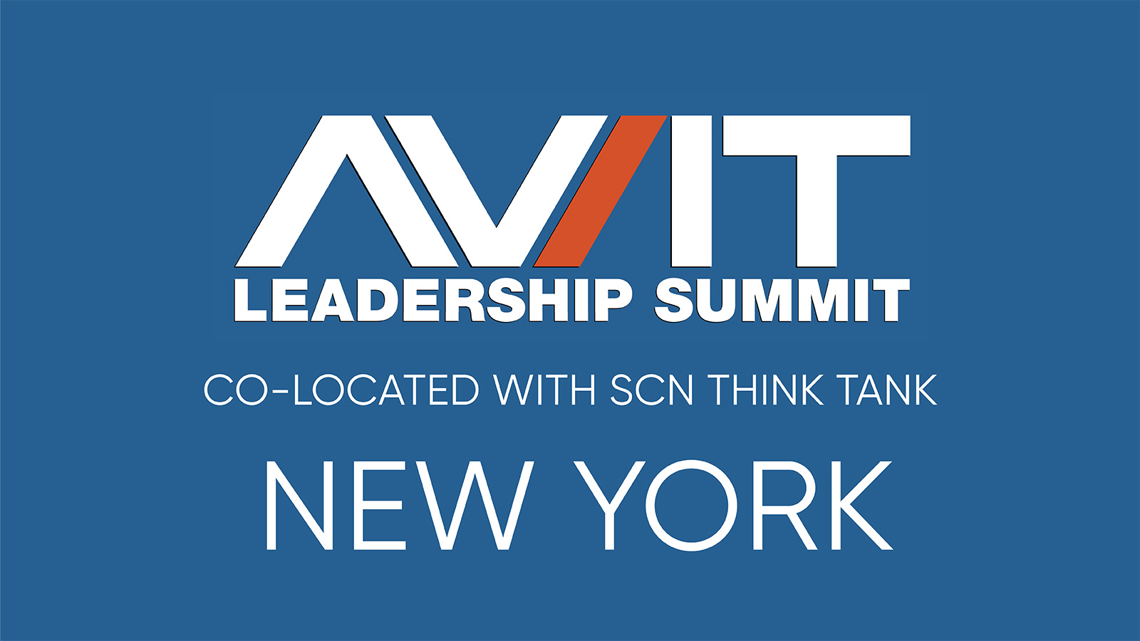 AVIT Summit (co-located w/SCN Thinktank) - NY