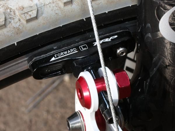 New Inplace Adjust pad holders on the TRP EuroX Mag allow for adjustable toe