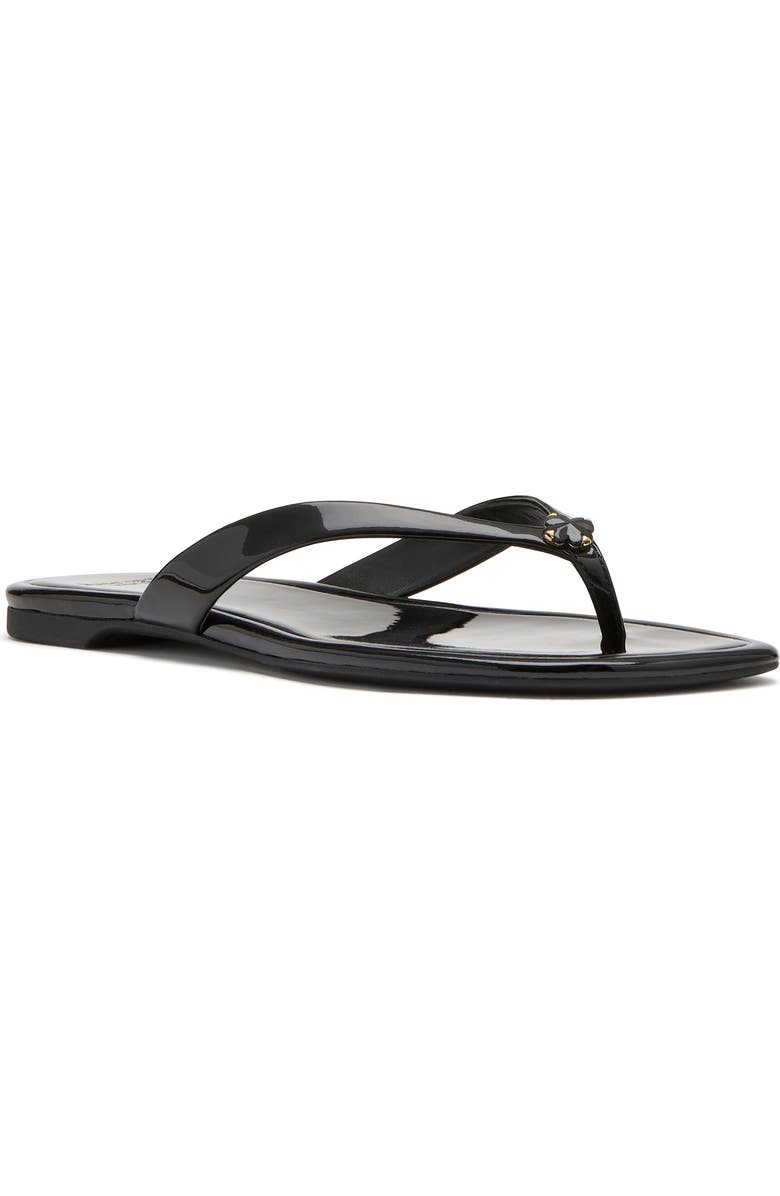 Spade Flower Patent Leather Flip Flop