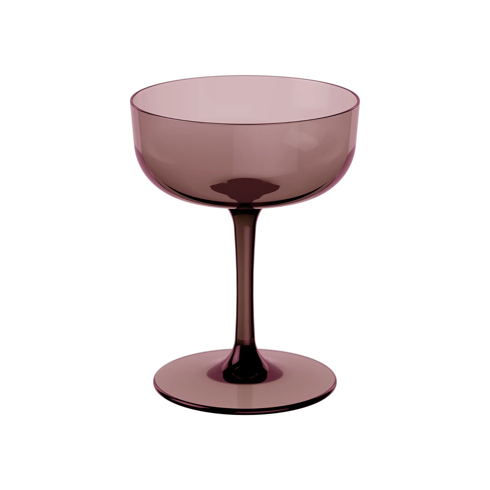 Dusty pink coupe glass