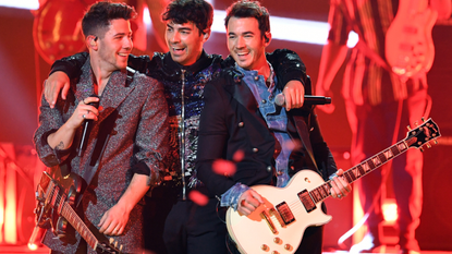 Nick Jonas, Joe Jonas, and Kevin Jonas of Jonas Brothers perform onstage during the 2019 Billboard Music Awards at MGM Grand Garden Arena on May 01, 2019 in Las Vegas, Nevada