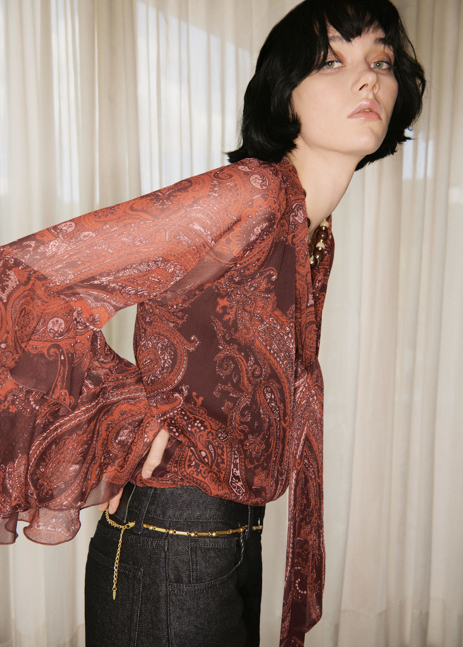 Paisley Print Blouse - Women | Mango Usa