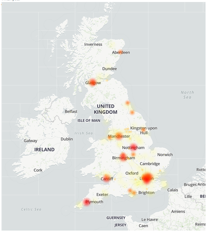 three uk outage map for june 2025