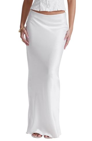 Sydel Bias Cut Satin Maxi Skirt