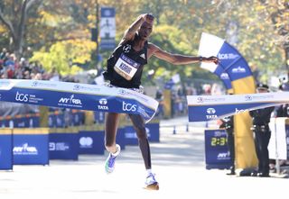 Albert Korir winning the New York City Marathon