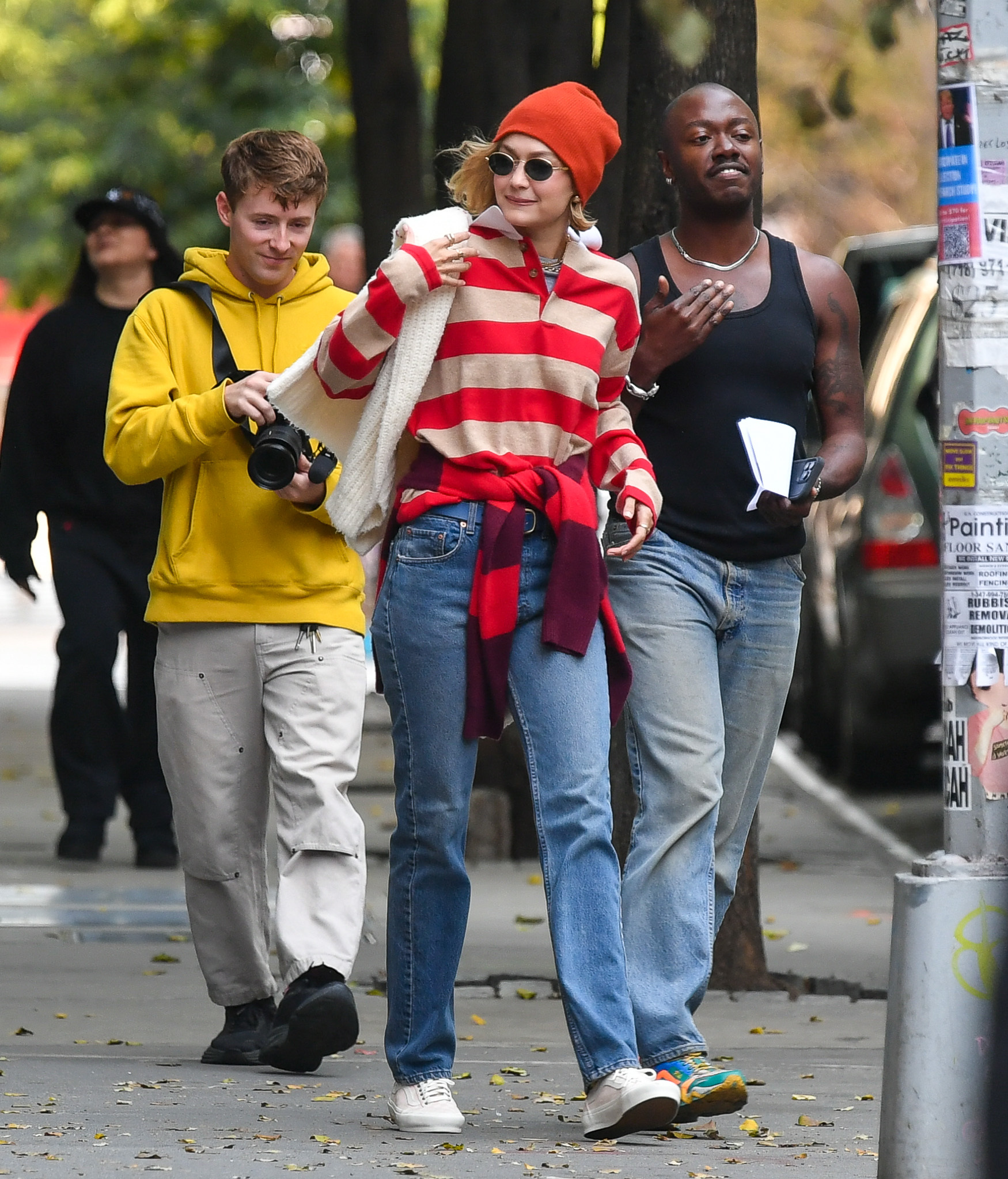 Gigi Hadid wore Guest In Residence's rugby shirt trend in 2024