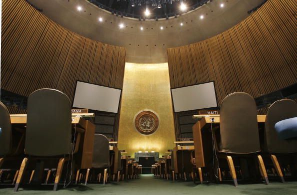 Inside the UN.