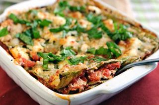 Ricotta and tomato lasagne