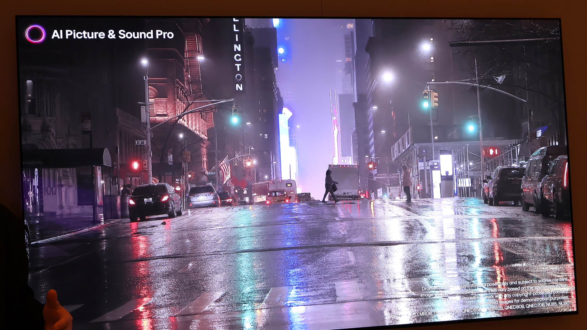 The LG C6 OLED on a wall at LG's demo suite at CES 2026.