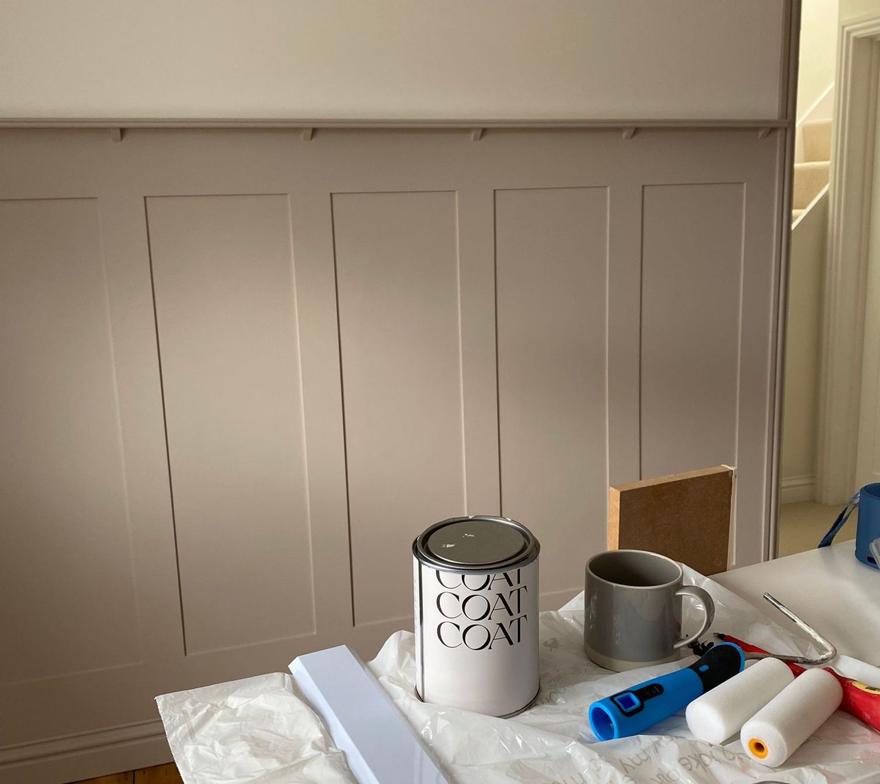 finished wall panelling