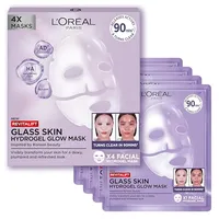 L'Or&eacute;al Paris Revitalift Filler Glass Skin Face Mask - 4 Pack