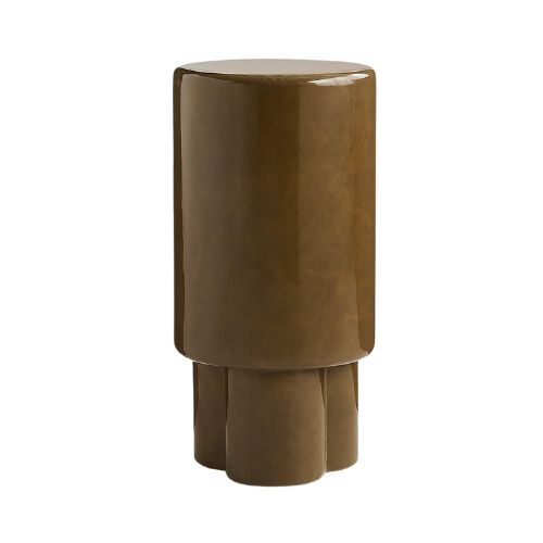 Crate &amp;amp; Barrel, Figure Olive Green Tadelakt Drink Table