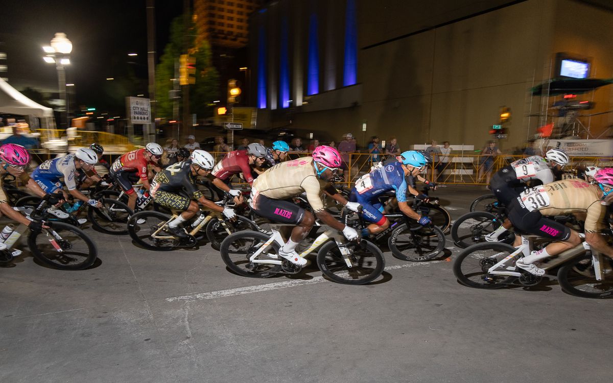 Shortly after the men's field rounded corner 3, a major crash happened near the front of the peloton