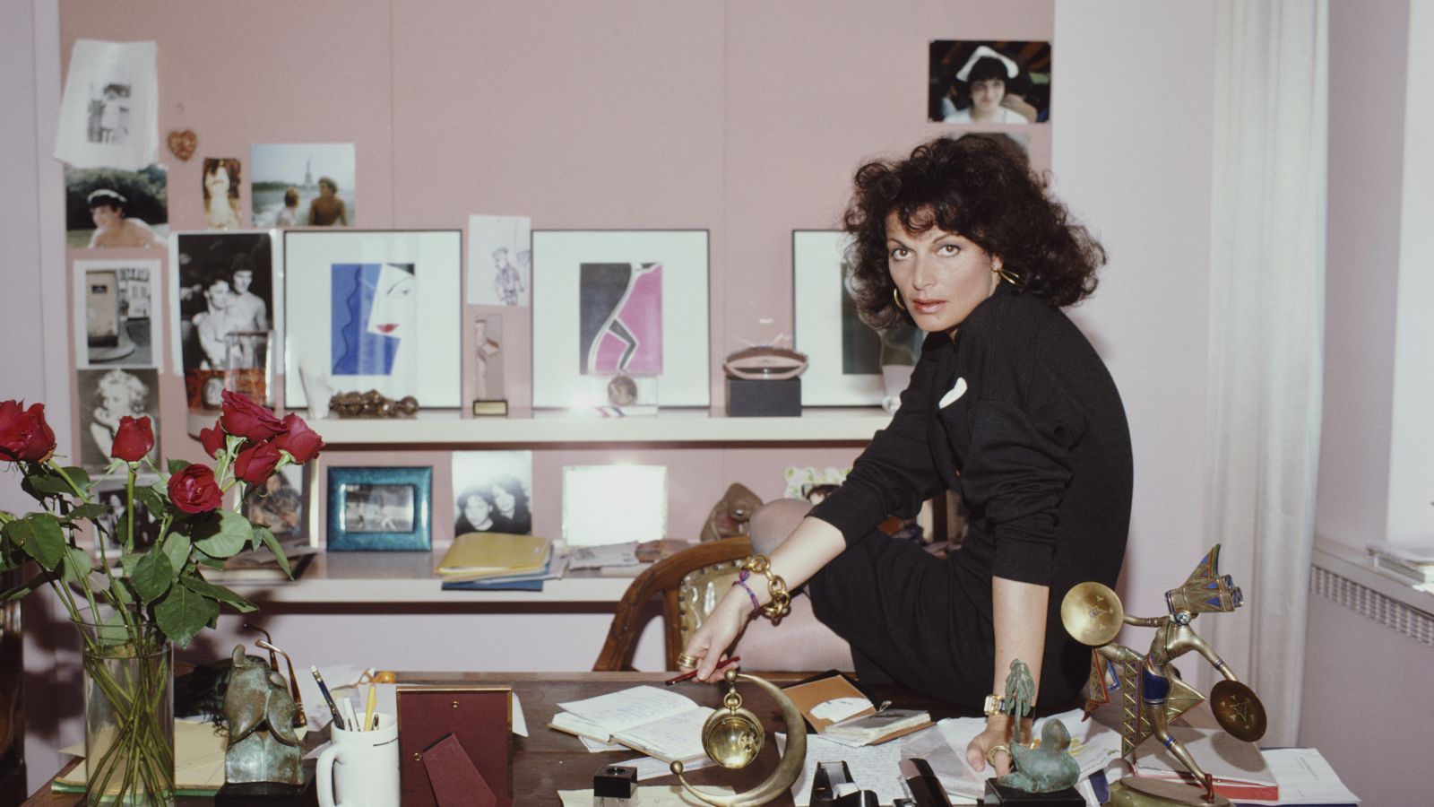 diane von furstenberg in her studio 1987