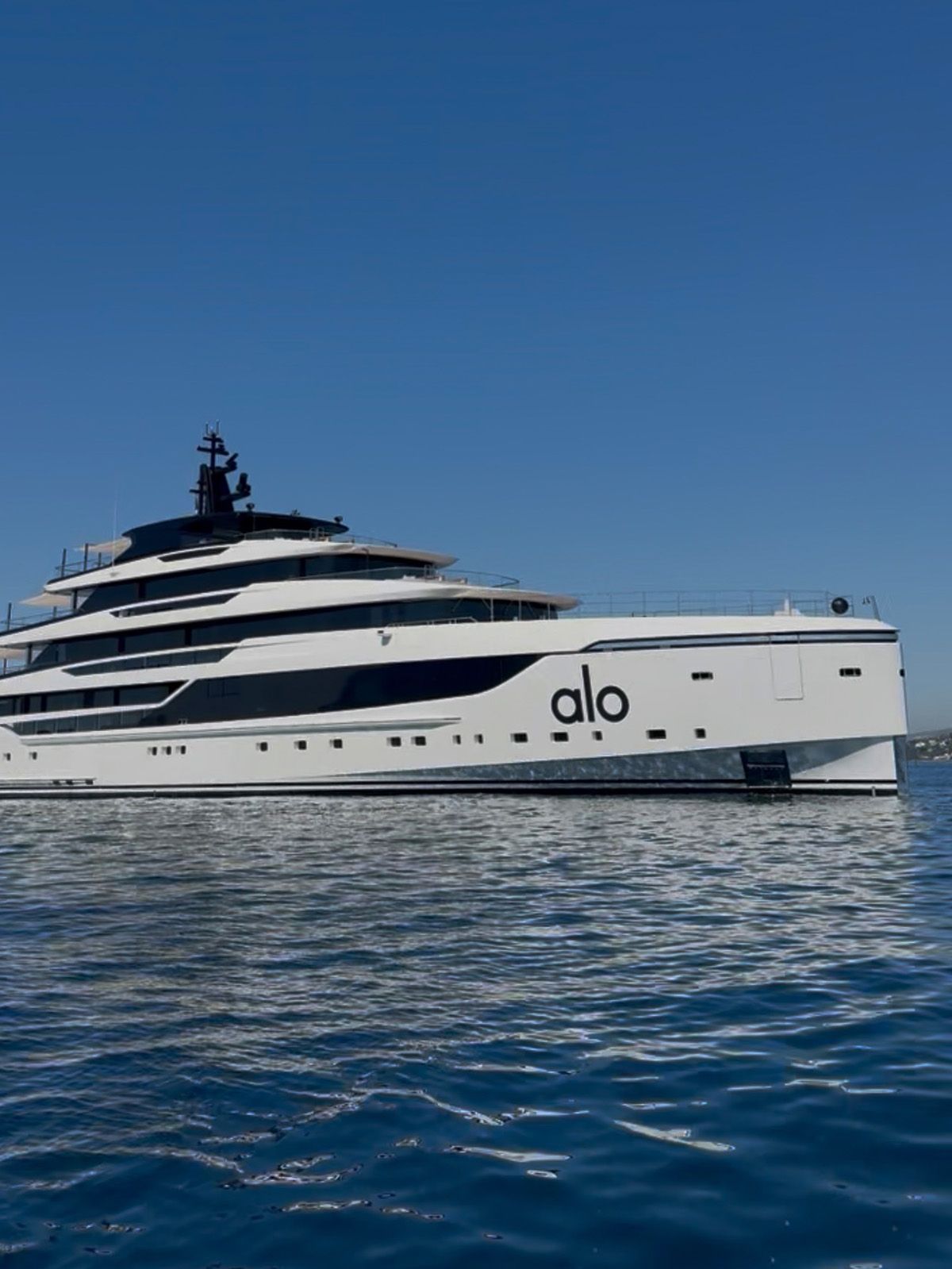 A photo of the Alo yacht in St. Tropez.