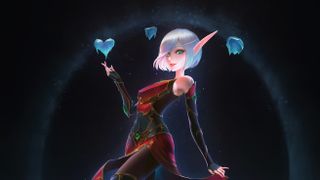 A stylised, elfin woman