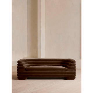 brown tuxedo sofa
