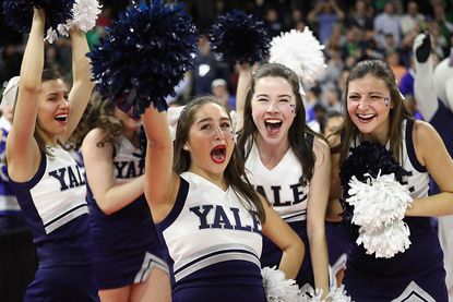 Yale cheerleaders.