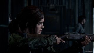 The Last of Us Part 1 multiplayer - Ellie and Joel hold weapons and keep watch