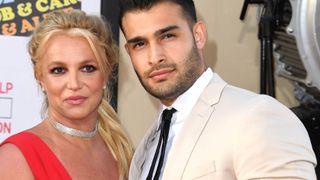 hollywood, california july 22 britney spears and sam asghari arrives at the sony pictures once upon a timein hollywood los angeles premiere on july 22, 2019 in hollywood, california photo by steve granitzwireimage