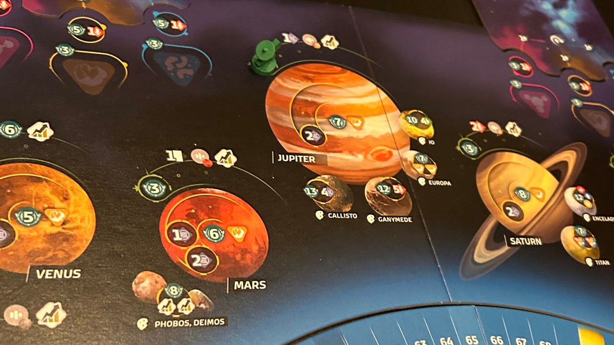 SETI board showing the solar system