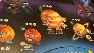 SETI board showing the solar system