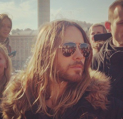 Jared Leto rocks out in Kiev, tells protesters 'you guys are in the midst of something beautiful'