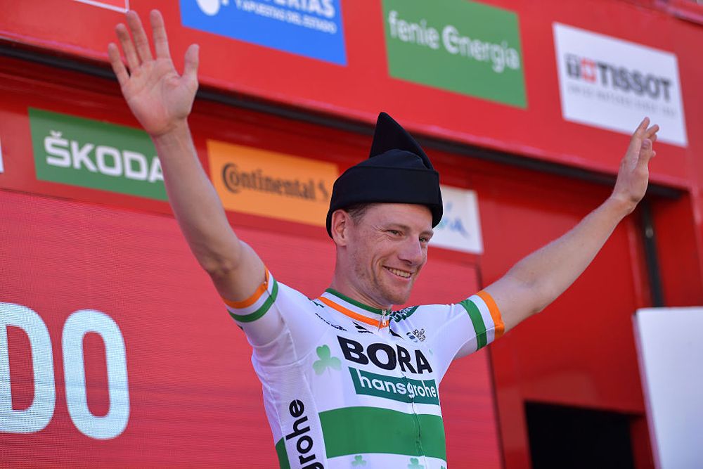 Sam Bennett (Bora-Hansgrohe) wins stage 14 at the Vuelta a Espana