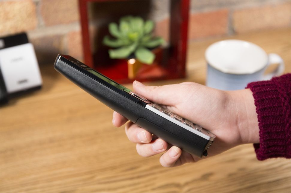 The VTech CS5119&rsquo;s hard edges and boxy shape make it less comfortable to hold than other phones.