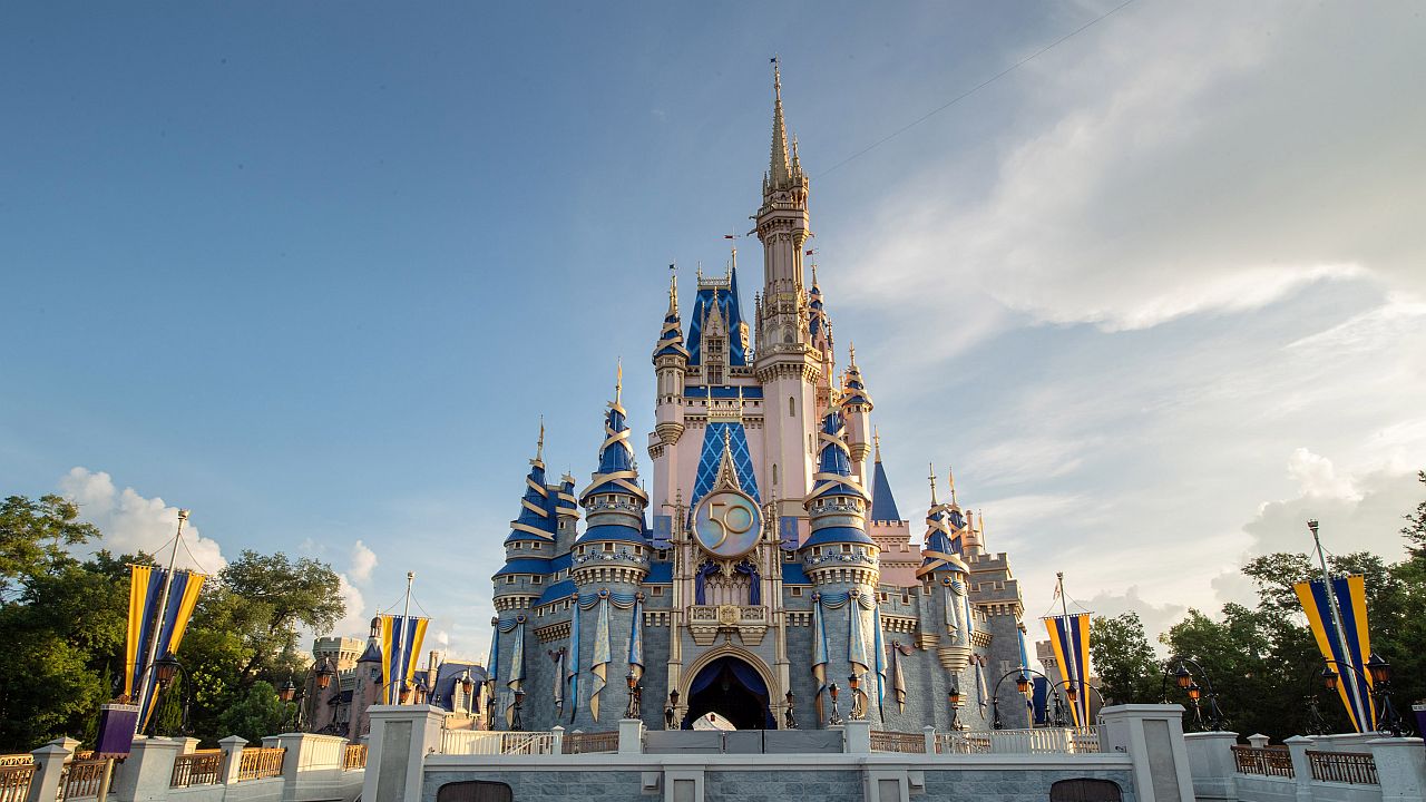 50th Anniversary Cinderella's Castle at Magic Kingdom