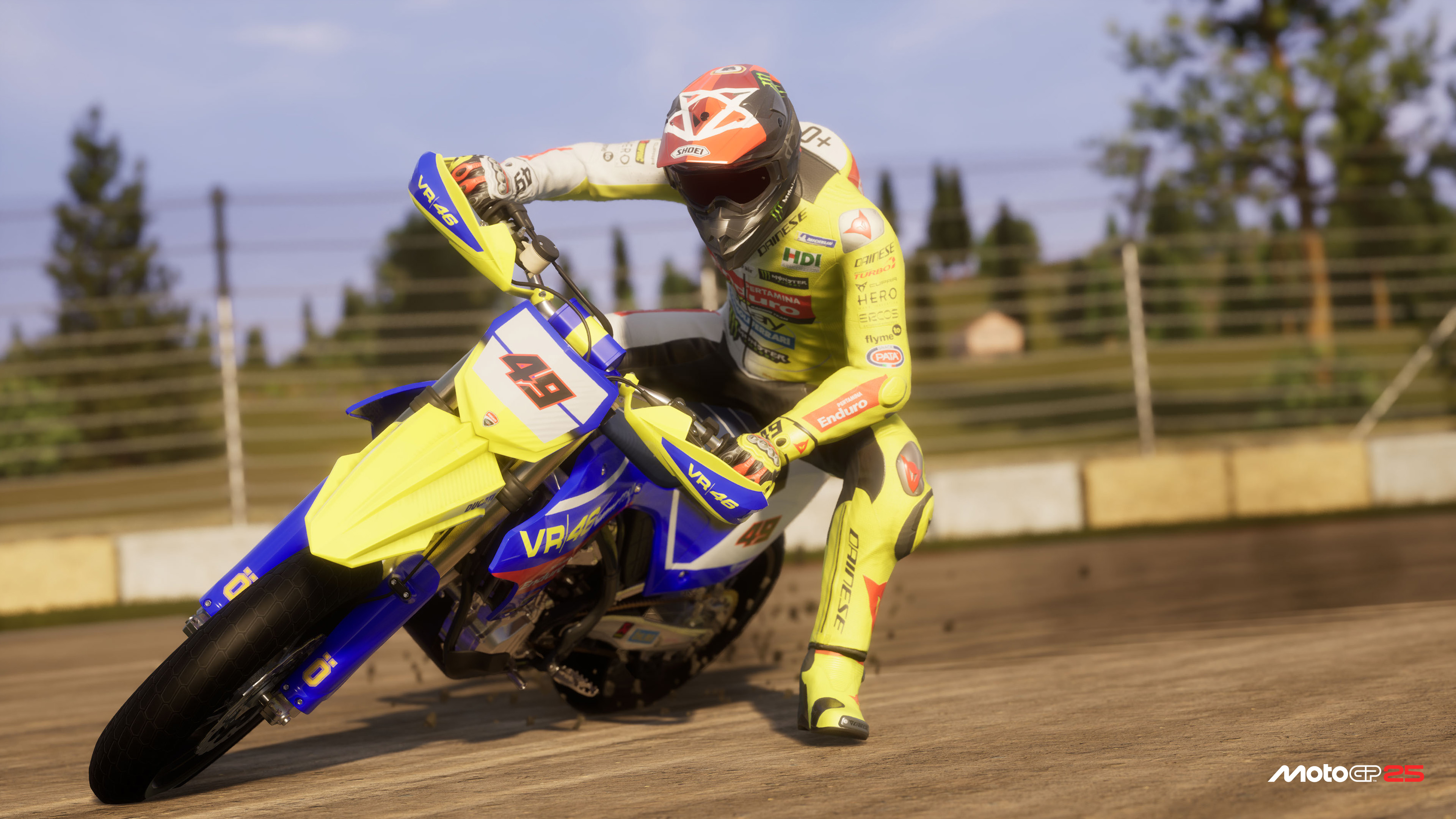 A promotional shot of a race in MotoGP 25.